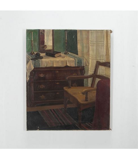 Early 20th Century Painting of an Interior Scene