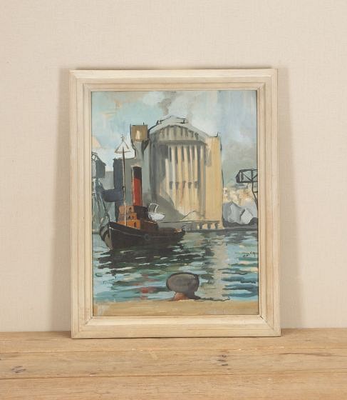 Mid-20th Century Impressionistic Watercolour Painting by Bailly