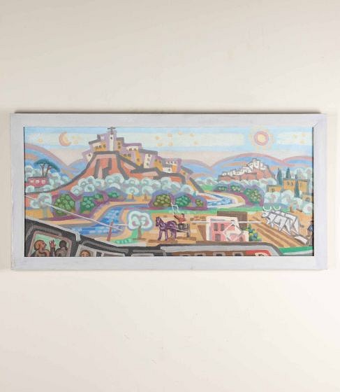 20th Century French Oil on Canvas Scenic Painting