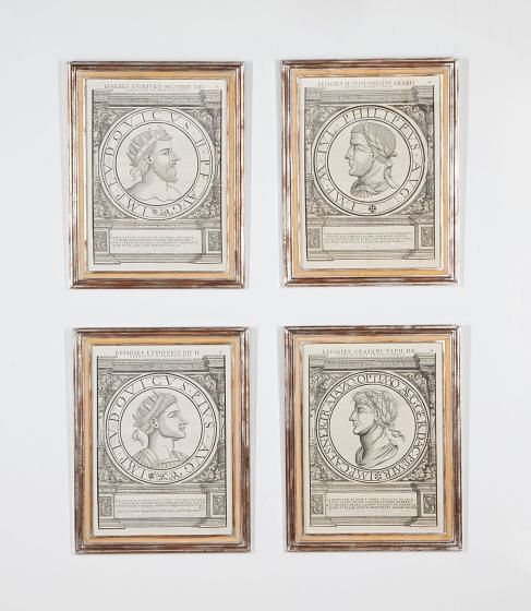 Set of Four Original 16th Century Roman Emperor Medallion Portraits