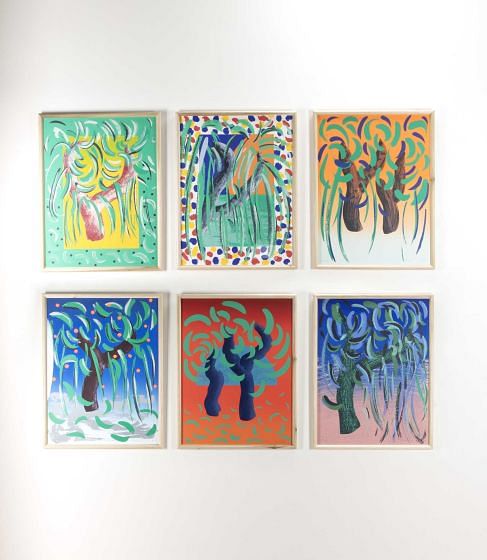 Set of Six Mid-Century English Silkscreen Prints
