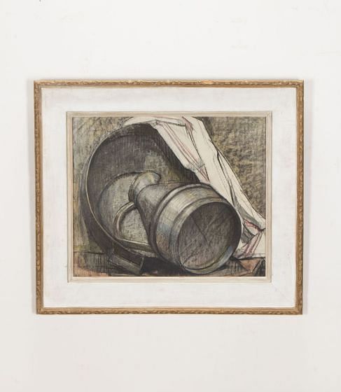 20th Century French Framed Still Life Drawing