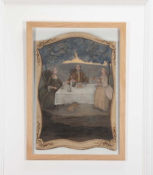 19th Century French Watercolour of a Pic Nic Dining Scene