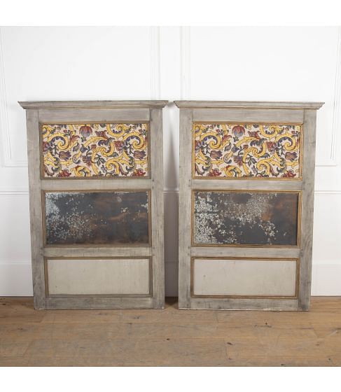 Pair of 19th Century French Mirrored Panels