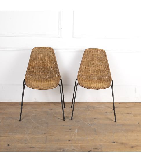20th Century Pair of Rattan Chairs