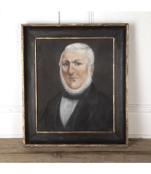 19th Century Pastel Portrait of Distinguished Gentleman