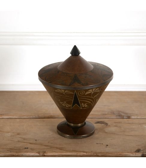Art Deco Dinanderie Vase and Cover