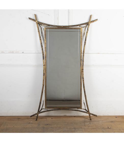 Art Deco Gilt Metal 'Bamboo' Mirror