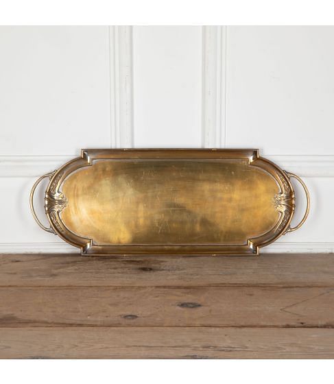 Art Nouveau Worn Silver Plated Tray