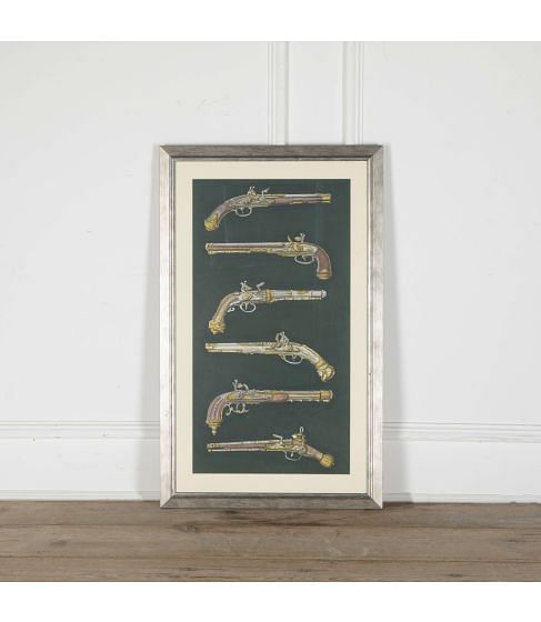 Bianchini-Ferier Pistols on Green Background
