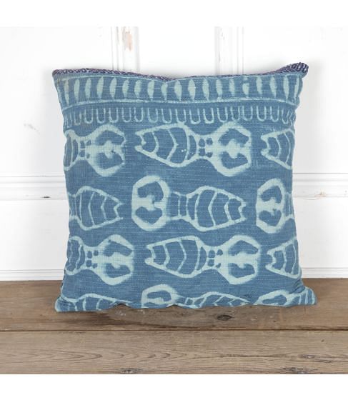 20th Century Block Printed Indian Textile Cushion