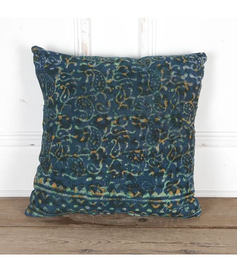 20th Century Block Printed Indian Textile Cushion