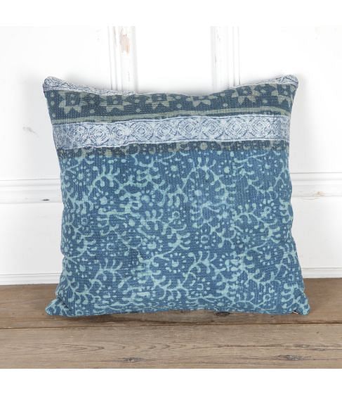 20th Century Block Printed Indian Textile Cushion