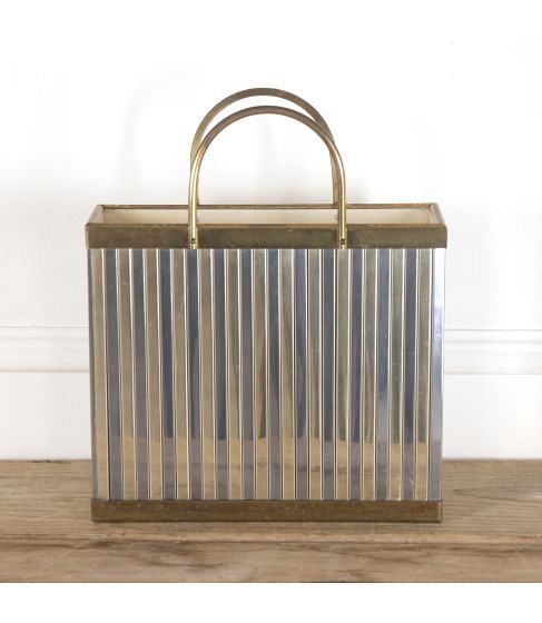 Brass and Chrome Magazine Holder