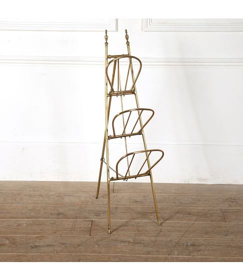 Brass Folding Magazine Rack