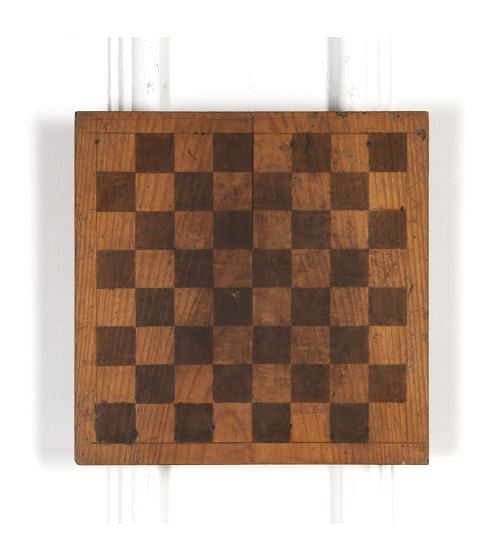 19th Century Swedish Wooden Draughts Board