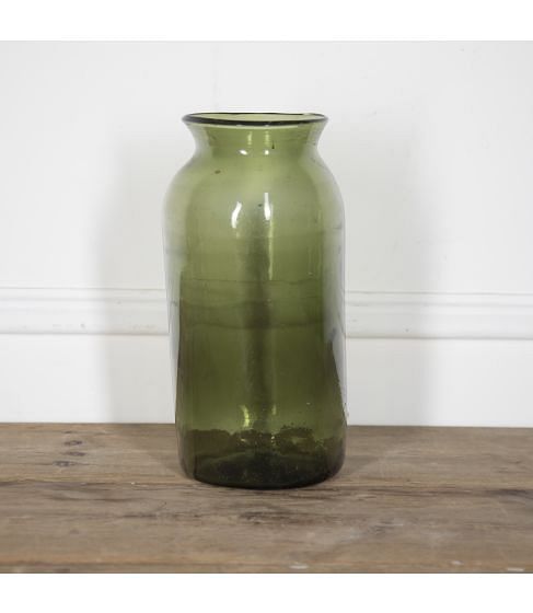 Early 19th Century French Green Glass Jar