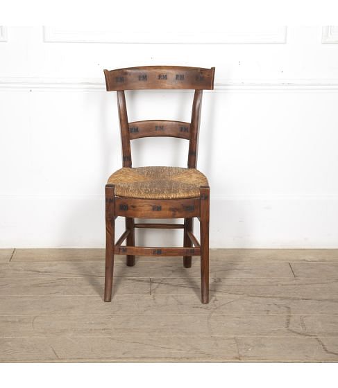 Early 19th Century Chair With P.M Monogram Decoration