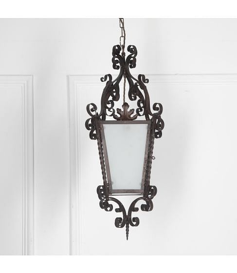 Early 20th Century Wrought Iron Lantern