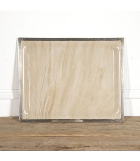 Faux Travertine 1970s Serving Tray