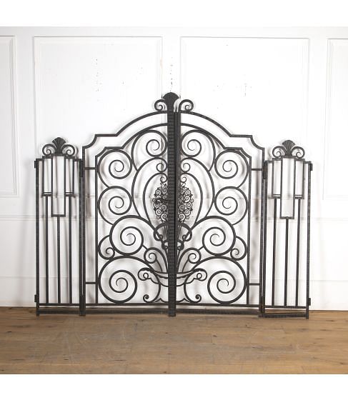 French Art Deco Wrought Iron Gates