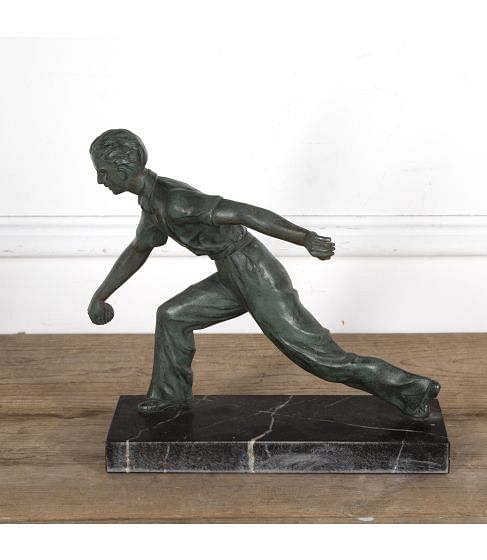French Boules Player Sculpture