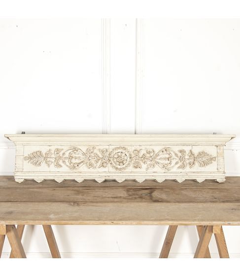 French Painted Overdoor Mantle
