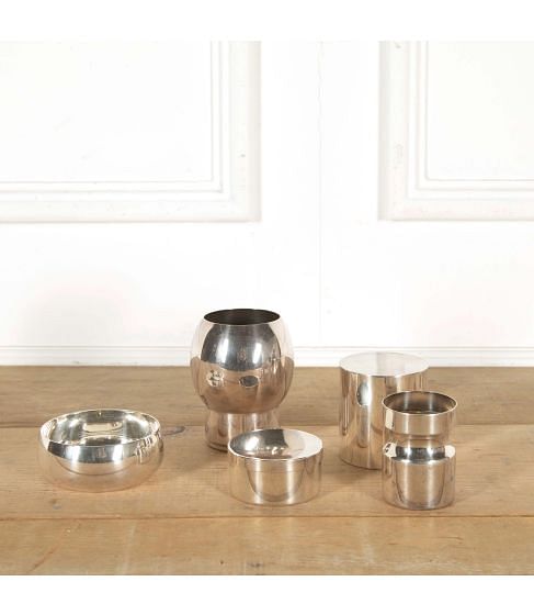 Group of 5 Silver Plated Vessels by Maison Christofle