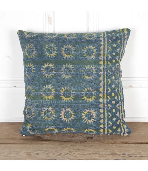 20th Century Hand Blocked Indian Textile Cushion