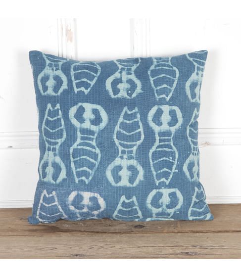 20th Century Hand Blocked Indian Textile Cushion
