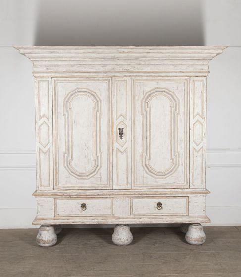 Large 18th Century Swedish Baroque Cabinet