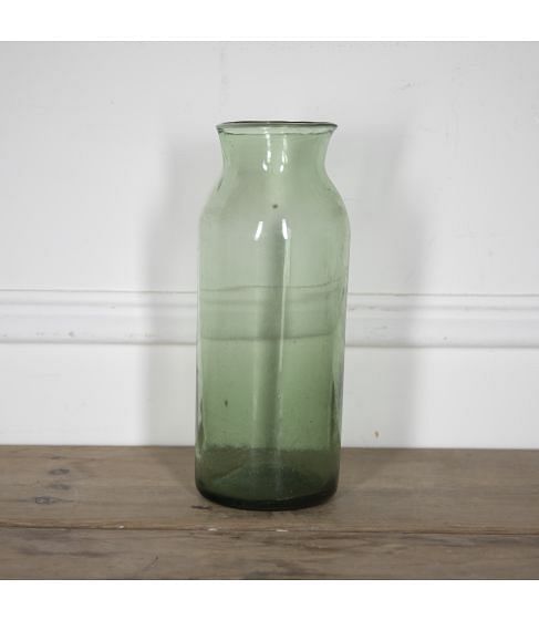 Large 19th Century French Green Glass Jar