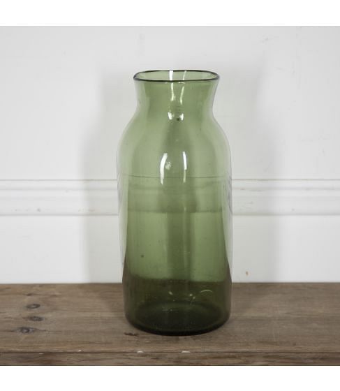 Large 19th Century French Green Glass Jar