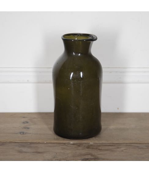 Large 19th Century French Green Glass Jar
