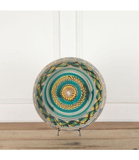 Large 19th Century Spanish Lebrillo Bowl