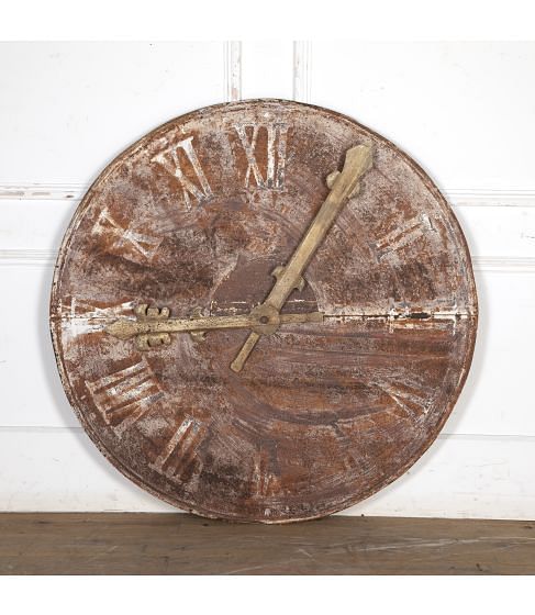 Large 20th Century Painted Tower Clock Face