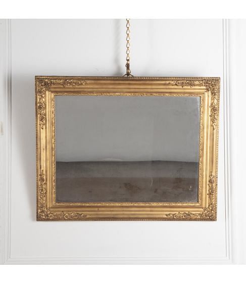 Late 19th Century French Gilt Floral Mirror