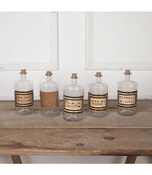 Late 19th Century Set of Apothecary Bottles