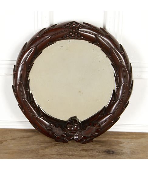 19th Century Laurel Leaf Mirror