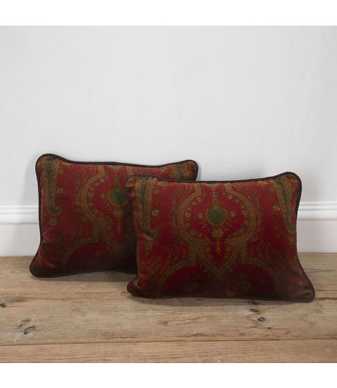 Lee Jofa Printed Velvet Rectangular Cushion