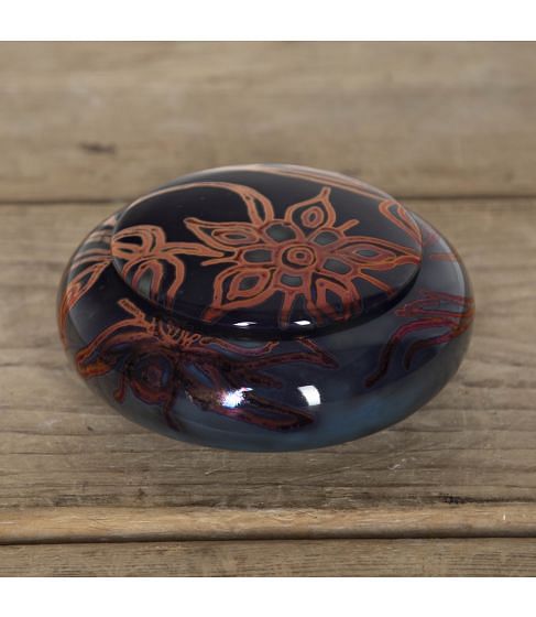 20th Century Lidded Lustre Box by Adriano Poggi