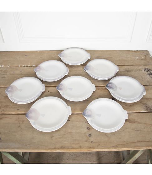 20th Century Longwy Seafood Service