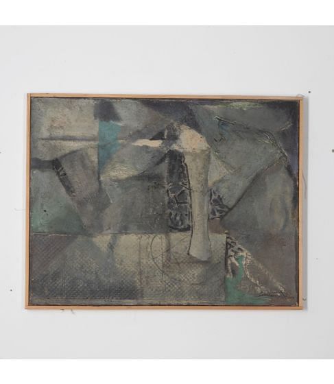 Mid-Century Abstract Painted Collage