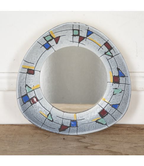 Mid Century Ceramic Mirror