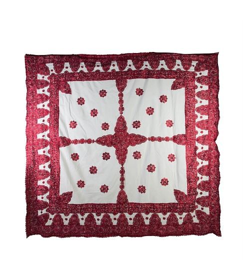 Moroccan Silk Embroidered Throw