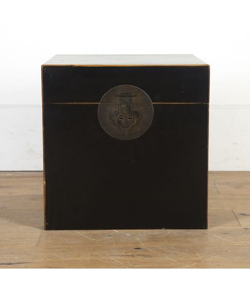 Oriental Lacquered Cube Chest
