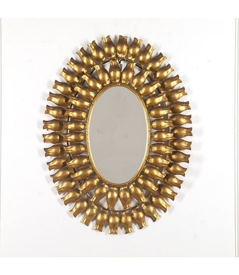 Oval Gilded and Back-lit Mirror