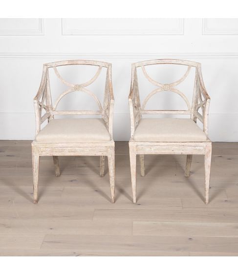 Pair of 19th Century Gustavian Bellman Chairs