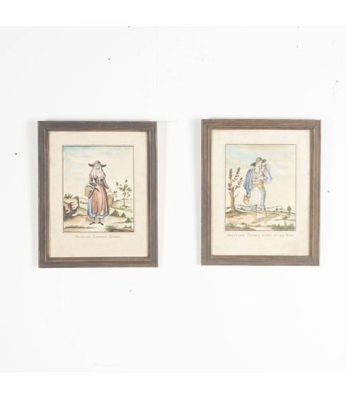 Pair of 19th Century Minorcan Watercolour Paintings