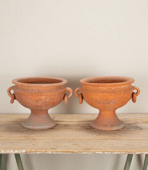 Pair of 20th Century Decorative Terracotta Planters